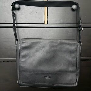 Coach Dark Leather Messenger Bag